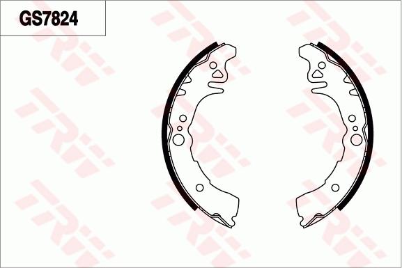 TRW GS7824 - Комплект гальм, барабанний механізм autocars.com.ua