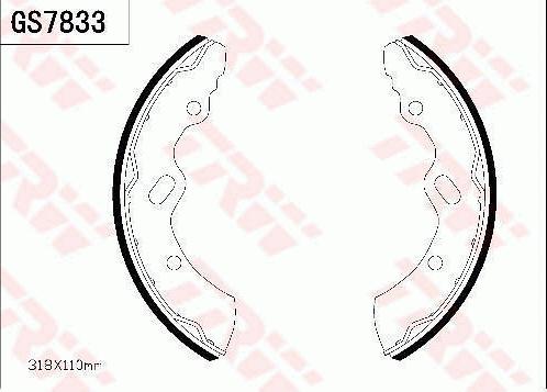 TRW GS7833 - Комплект гальм, барабанний механізм autocars.com.ua