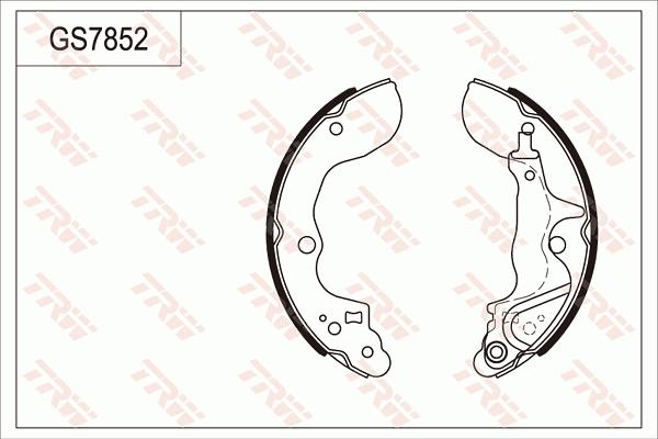 TRW GS7852 - Комплект гальм, барабанний механізм autocars.com.ua