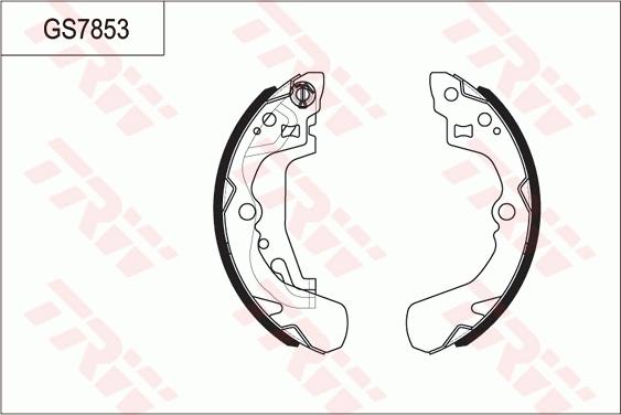 TRW GS7853 - Комплект тормозных колодок, барабанные autodnr.net