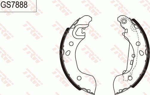 TRW GS7888 - Комплект тормозных колодок, барабанные autodnr.net