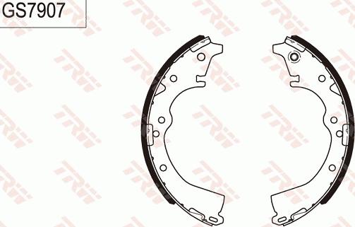TRW GS7907 - Комплект тормозных колодок, барабанные autodnr.net