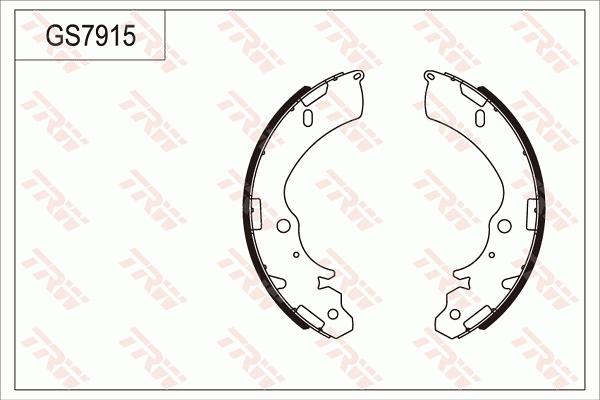 TRW GS7915 - Комплект тормозных колодок, барабанные avtokuzovplus.com.ua