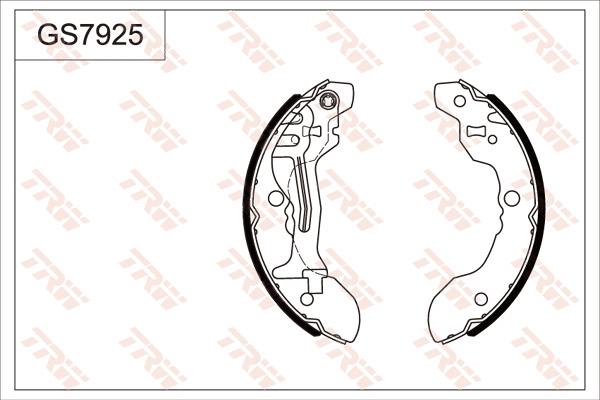 TRW GS7925 - Комплект гальм, барабанний механізм autocars.com.ua