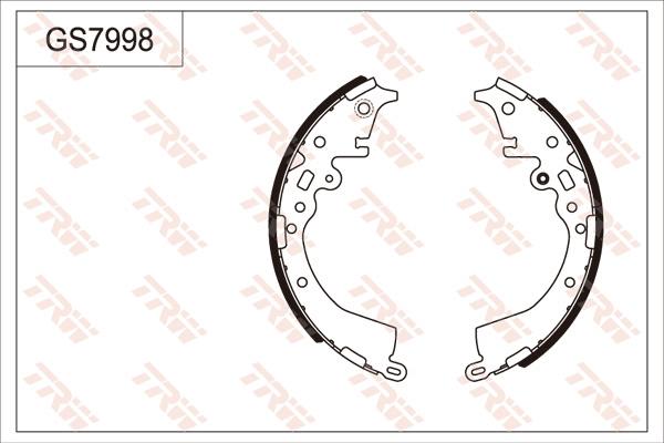 TRW GS7998 - Комплект тормозных колодок, барабанные avtokuzovplus.com.ua