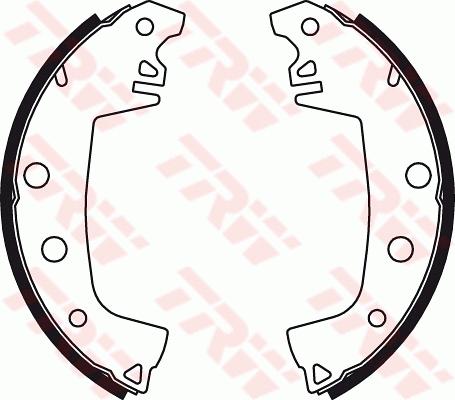 TRW GS8020 - Комплект тормозных колодок, барабанные autodnr.net