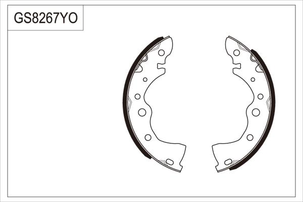 TRW GS8267 - Комплект тормозных колодок, барабанные avtokuzovplus.com.ua