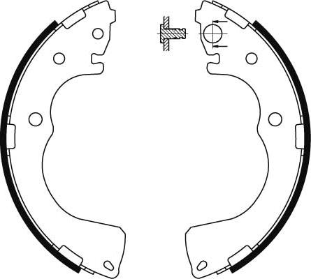 TRW GS8435 - Комплект тормозных колодок, барабанные autodnr.net