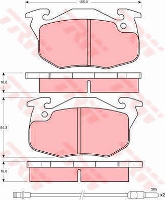 TRW GTD1003 - Комплект гальм, дисковий гальмівний механізм autocars.com.ua