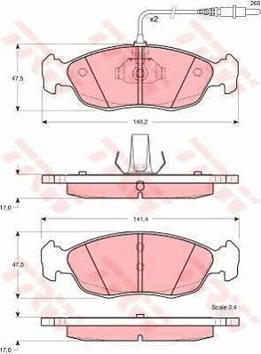 TRW GTD1024 - Комплект гальм, дисковий гальмівний механізм autocars.com.ua