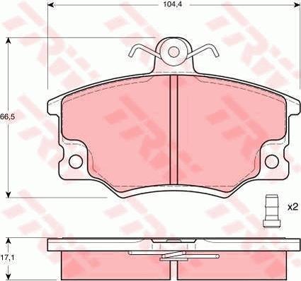 TRW GTD1026 - Комплект гальм, дисковий гальмівний механізм autocars.com.ua