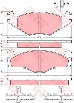 TRW GTD1027 - Комплект гальм, дисковий гальмівний механізм autocars.com.ua