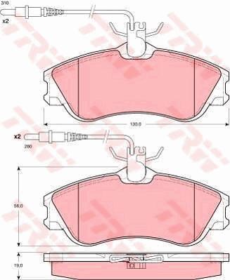 TRW GTD1031 - Дисковый тормозной механизм, комплект avtokuzovplus.com.ua