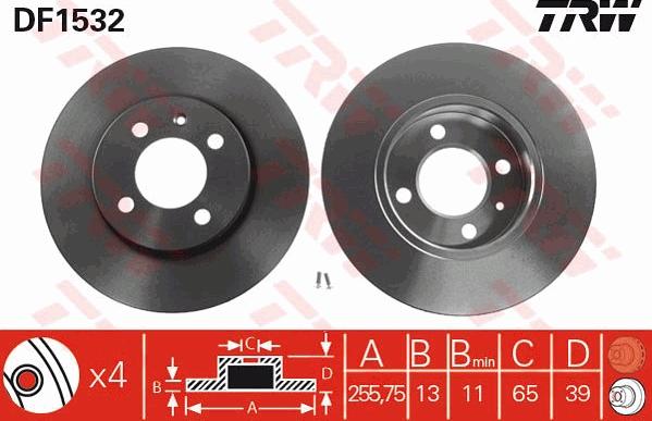 TRW GTD1065 - Дисковый тормозной механизм, комплект avtokuzovplus.com.ua