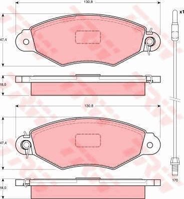 TRW GTD1084 - Комплект гальм, дисковий гальмівний механізм autocars.com.ua