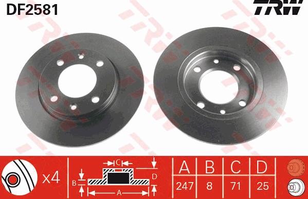 TRW GTD1092 - Дисковый тормозной механизм, комплект avtokuzovplus.com.ua