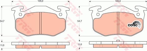 TRW GTD1092 - Дисковый тормозной механизм, комплект avtokuzovplus.com.ua