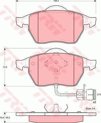 TRW GTD1095 - Дисковый тормозной механизм, комплект avtokuzovplus.com.ua