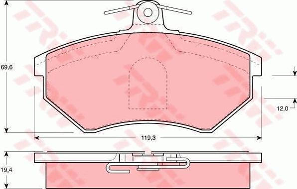 TRW GTD1107 - Комплект гальм, дисковий гальмівний механізм autocars.com.ua