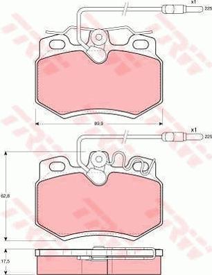 TRW GTD1117 - Комплект гальм, дисковий гальмівний механізм autocars.com.ua
