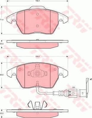 TRW GTD1142 - Комплект гальм, дисковий гальмівний механізм autocars.com.ua