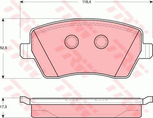 TRW GTD1150 - Комплект гальм, дисковий гальмівний механізм autocars.com.ua