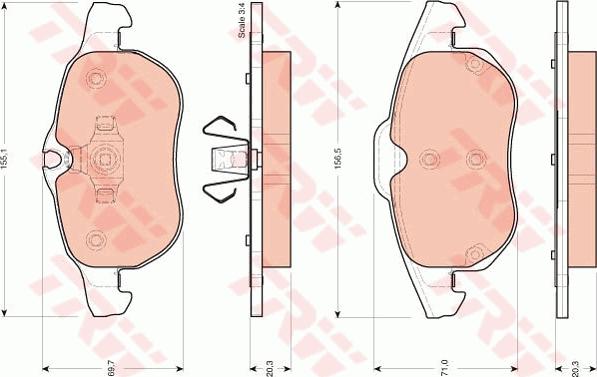 TRW GTD1167 - Комплект гальм, дисковий гальмівний механізм autocars.com.ua