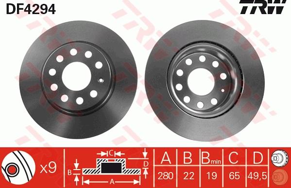 TRW GTD1178 - Дисковый тормозной механизм, комплект avtokuzovplus.com.ua