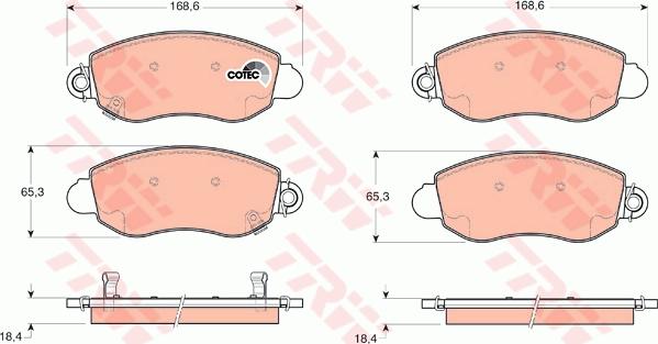 TRW GTD1179 - Комплект гальм, дисковий гальмівний механізм autocars.com.ua