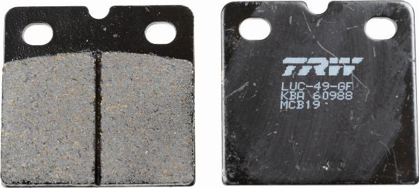 TRW MCB19 - Гальмівні колодки, дискові гальма autocars.com.ua