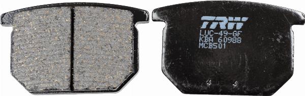 TRW MCB501 - Гальмівні колодки, дискові гальма autocars.com.ua