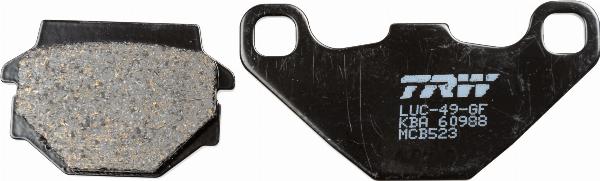 TRW MCB523 - Гальмівні колодки, дискові гальма autocars.com.ua