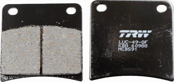 TRW MCB591 - Гальмівні колодки, дискові гальма autocars.com.ua