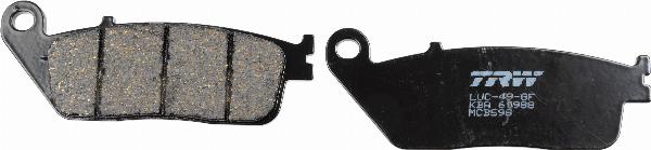 TRW MCB598 - Гальмівні колодки, дискові гальма autocars.com.ua
