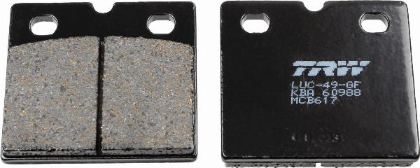 TRW MCB617 - Гальмівні колодки, дискові гальма autocars.com.ua