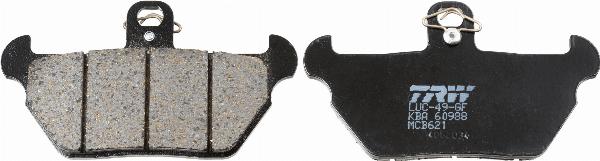 TRW MCB621 - Гальмівні колодки, дискові гальма autocars.com.ua