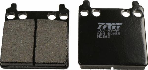 TRW MCB63 - Гальмівні колодки, дискові гальма autocars.com.ua