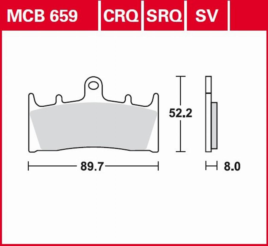 TRW MCB659 - Тормозные колодки, дисковые, комплект autodnr.net