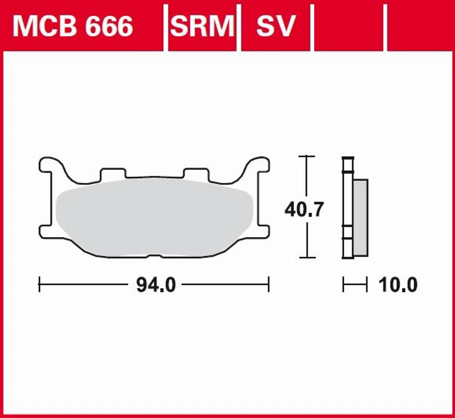 TRW MCB666SV - Гальмівні колодки, дискові гальма autocars.com.ua