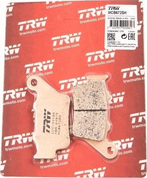 TRW MCB672SH - Тормозные колодки, дисковые, комплект avtokuzovplus.com.ua