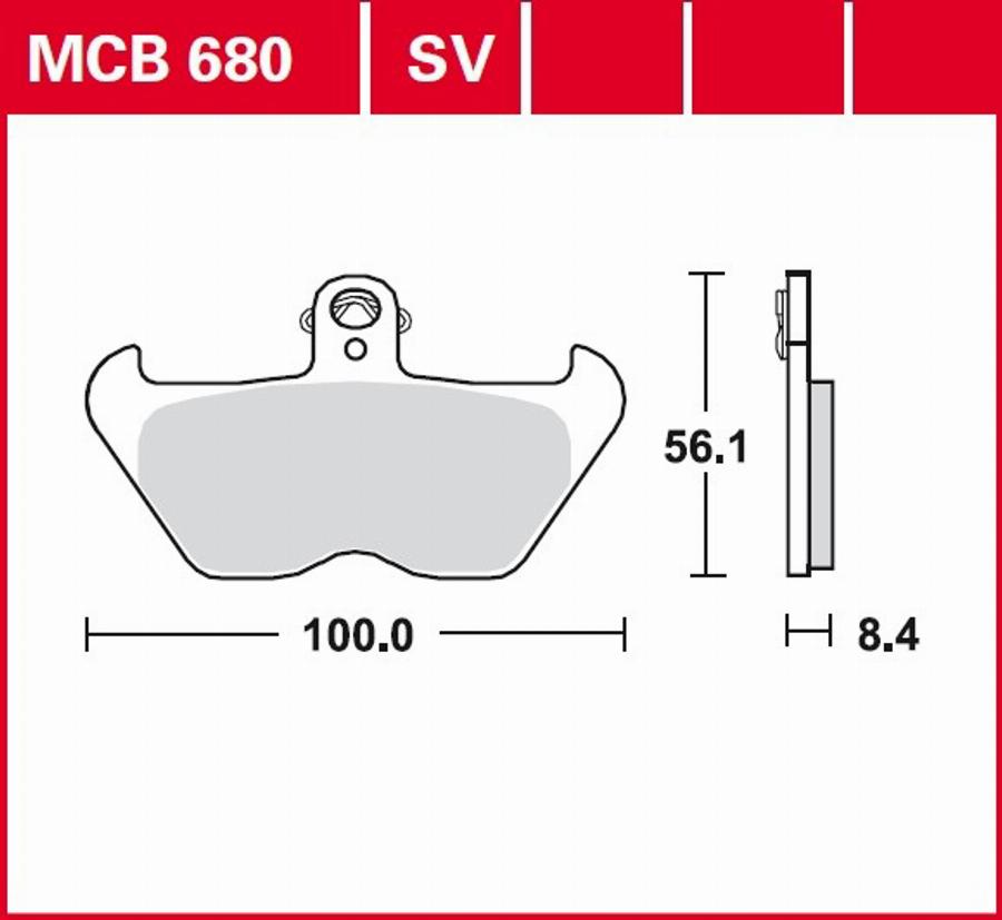 TRW MCB680SV - Тормозные колодки, дисковые, комплект avtokuzovplus.com.ua