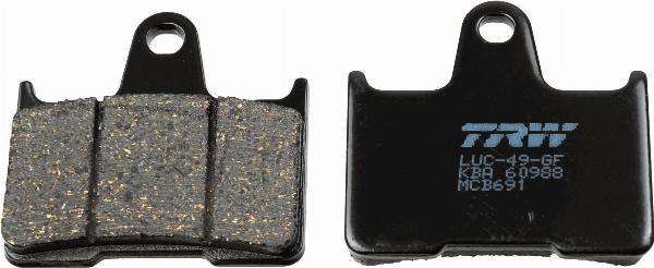 TRW MCB691 - Гальмівні колодки, дискові гальма autocars.com.ua