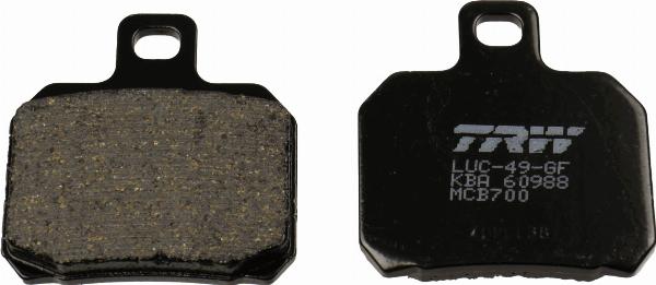 TRW MCB700 - Гальмівні колодки, дискові гальма autocars.com.ua