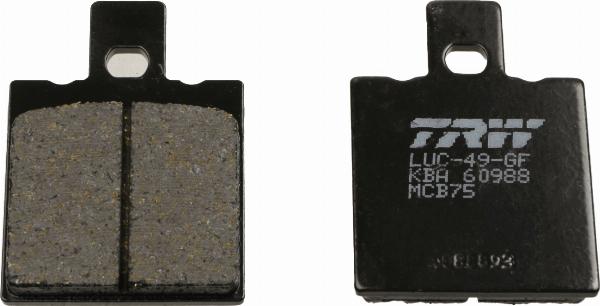 TRW MCB75 - Гальмівні колодки, дискові гальма autocars.com.ua