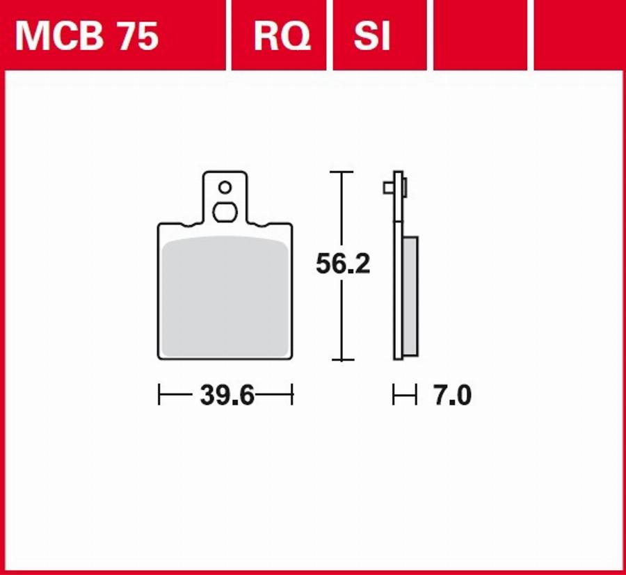 TRW MCB75 - Гальмівні колодки, дискові гальма autocars.com.ua