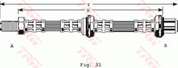 TRW PHB168 - Гальмівний шланг autocars.com.ua