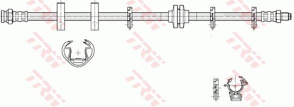 TRW PHB187 - Тормозной шланг avtokuzovplus.com.ua