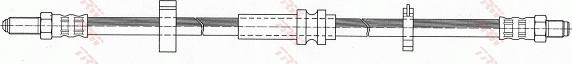 TRW PHC281 - Тормозной шланг avtokuzovplus.com.ua