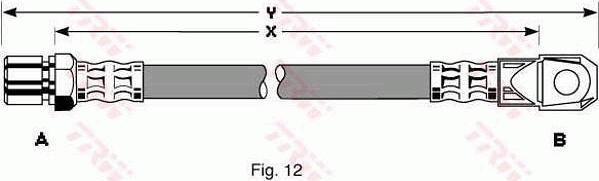 TRW PHD117 - Тормозной шланг avtokuzovplus.com.ua