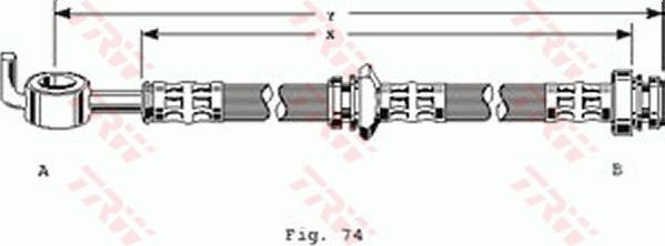 TRW PHD124 - Гальмівний шланг autocars.com.ua